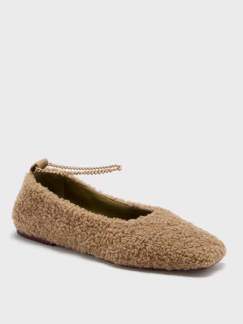Maria Luca Light Beige Teddy Augusta Ballet Flats, brand new, never worn. 38.5